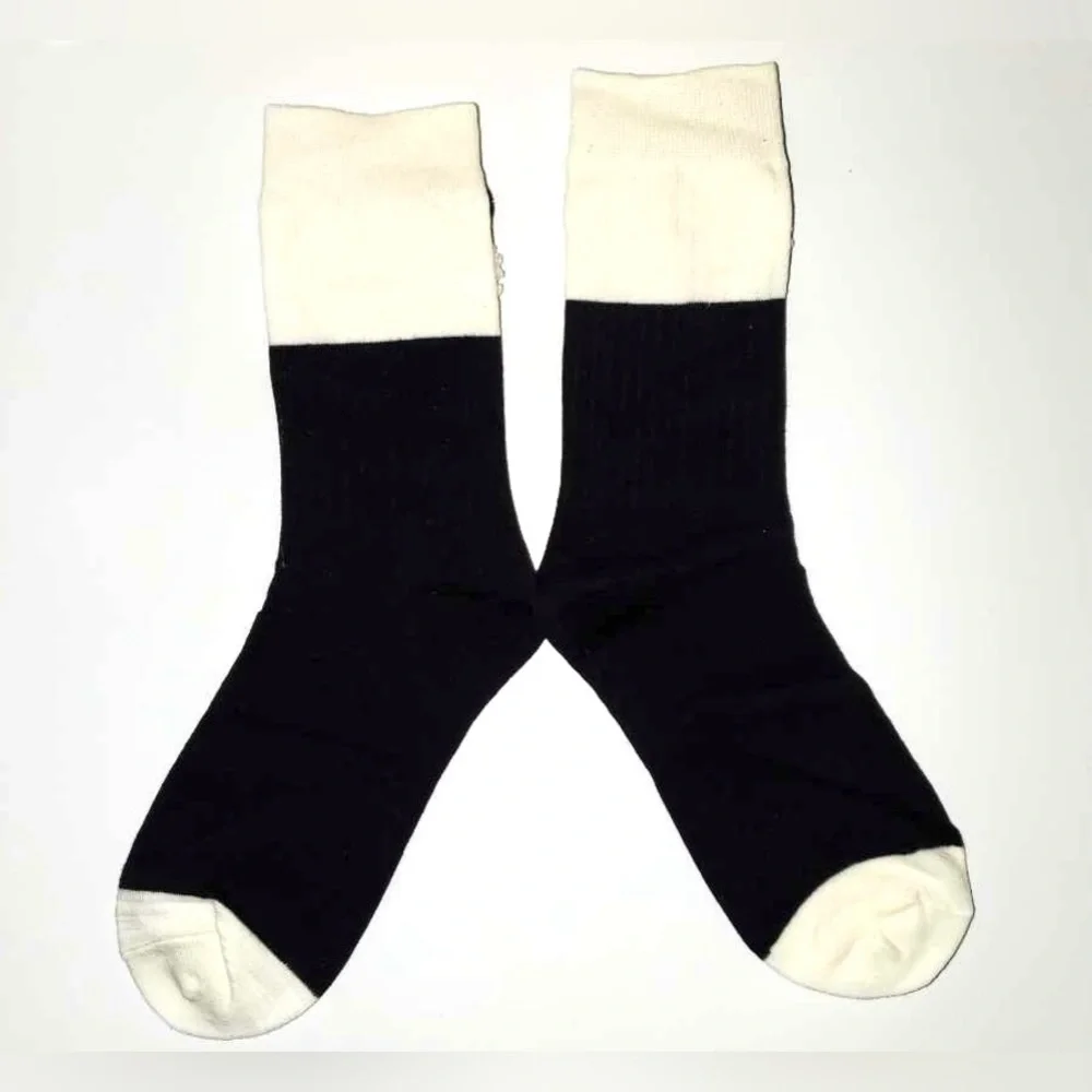 Cute 3D Panda Socks for kids Kawaii Funny Black & White Middle Tube Socks 2 Pair